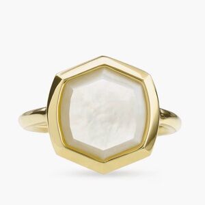 Kendra Scott Davis 18K Gold Vermeil Cocktail Ring in Ivory Mother of Pearl